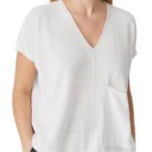 Eileen Fisher Organic Linen & Organic Cotton V-Neck Sweater